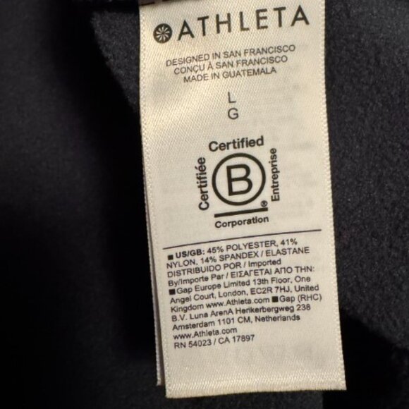 Athleta Altitude Fleece Lined 1/2 Zip Sweatshirt Cypress Cropped - Picture 9 of 9